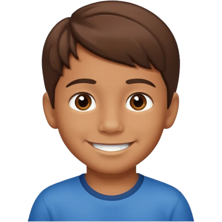A 6 year old mexican boy with brown hair  emoji