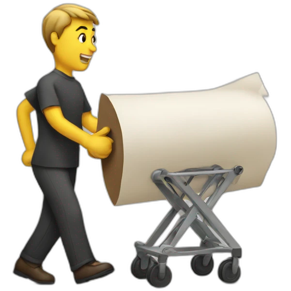 paper pushing emoji