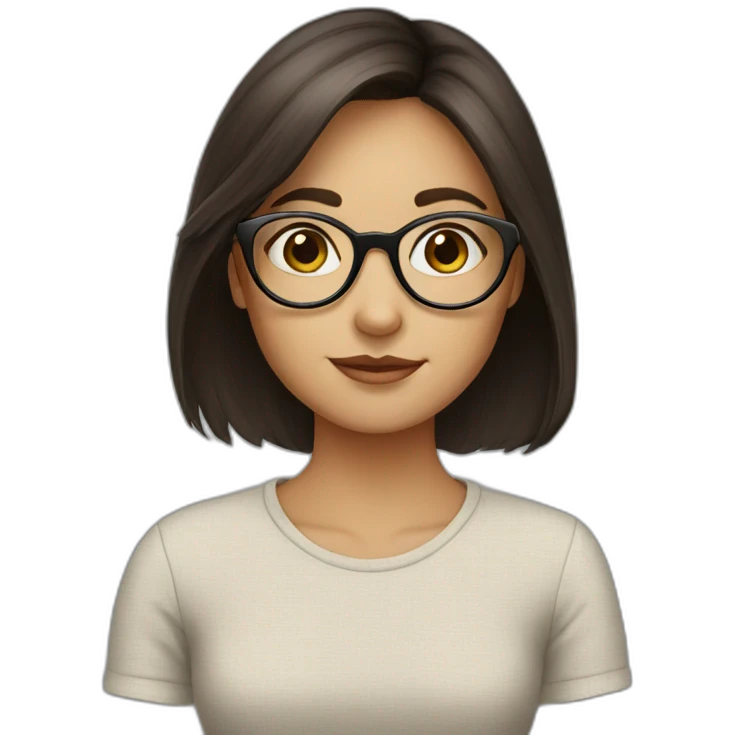 brunette-girl-with-round-glasses emoji