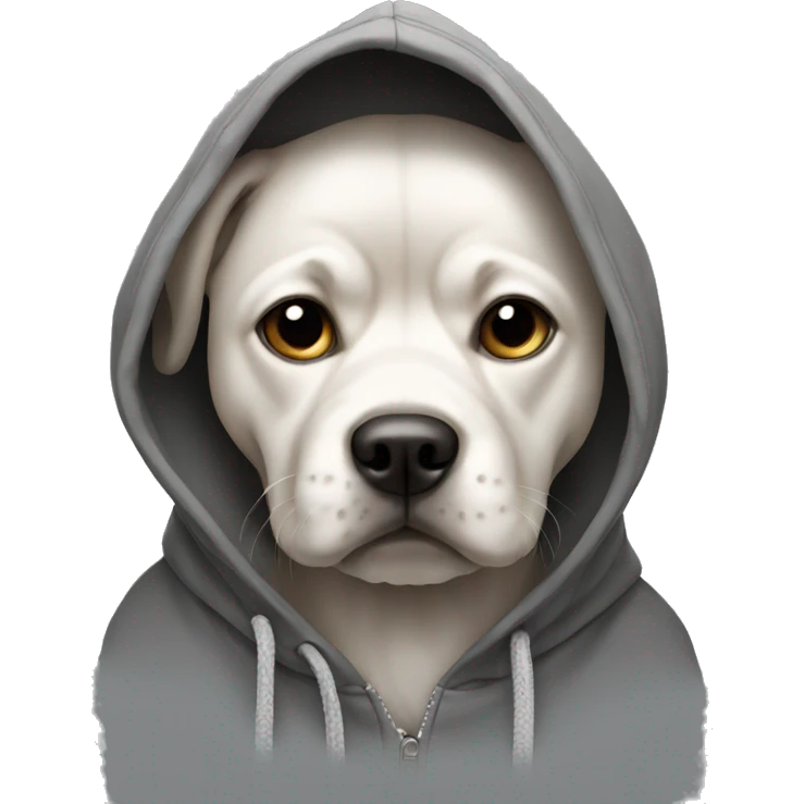 Dog wearing a hoodie emoji