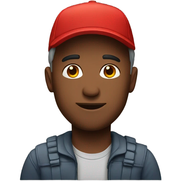 Man wearing a red cap emoji