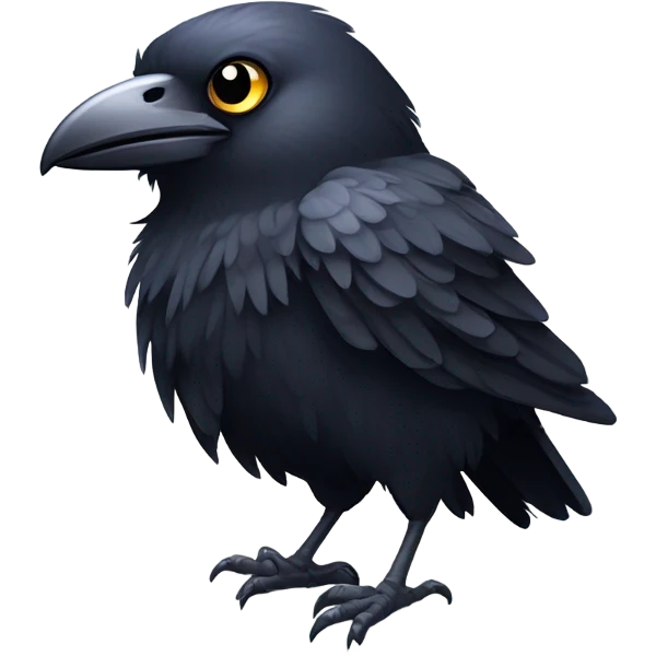 Make a cute raven emoji