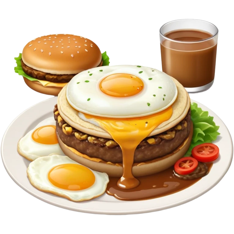 Hawaiian loco moco emoji