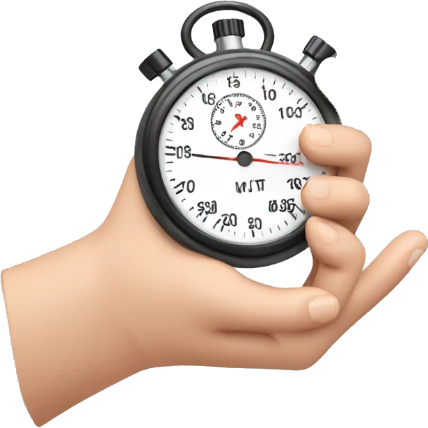 hand holding stopwatch emoji