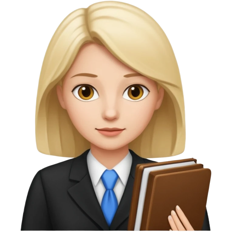 female lawyer helping a person emoji