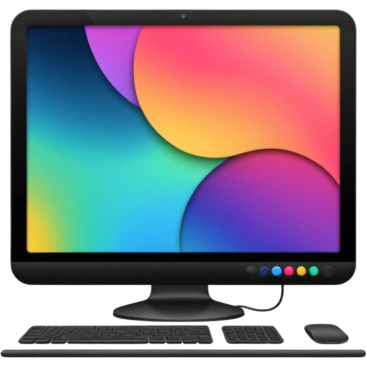 desktop monitor with thick bezel frame emoji