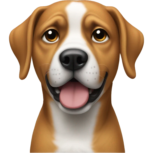Dog doing the bruh meme emoji
