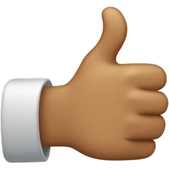 Thumbs up emoji, but the single hand has two thumbs both pointing up emoji