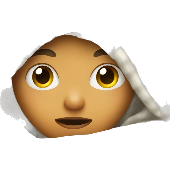 girl hiding under a blanket emoji