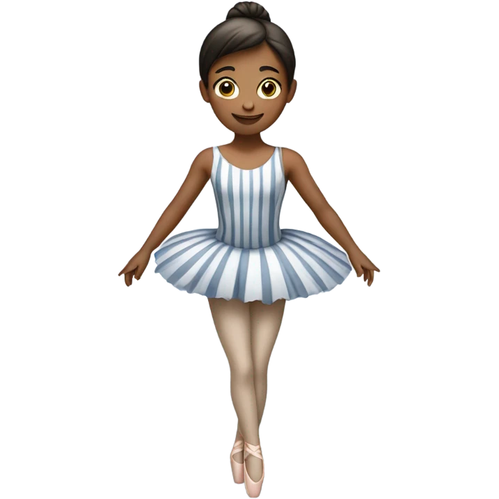 girl in striped pants as ballerina emoji