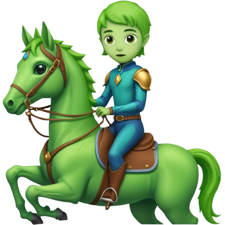 Young Alien on horse emoji