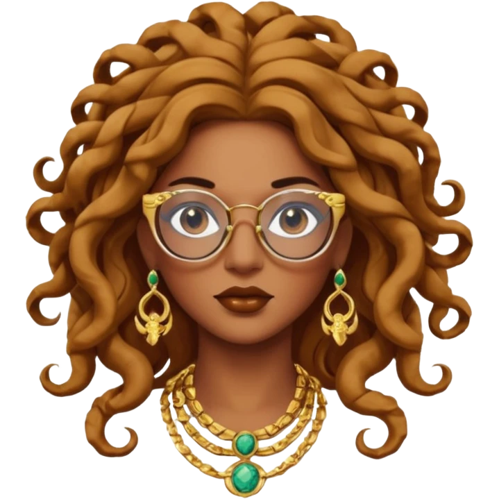 brownie Medusa Versace with glasses  emoji
