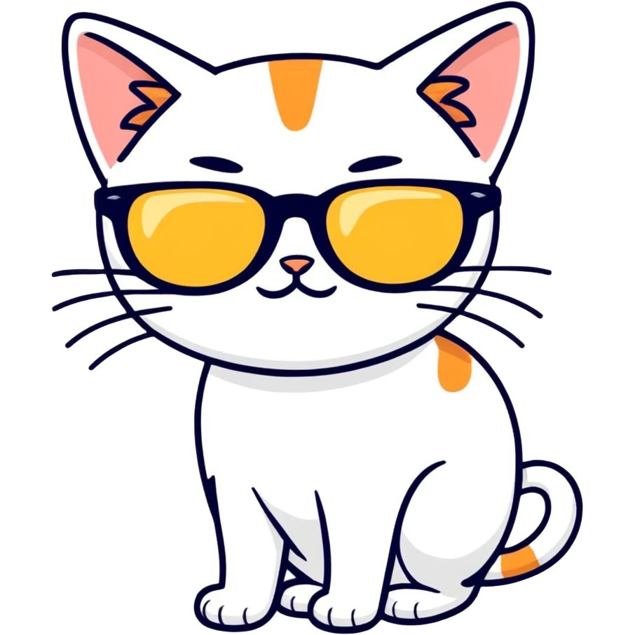 Cat with sunglasses emoji