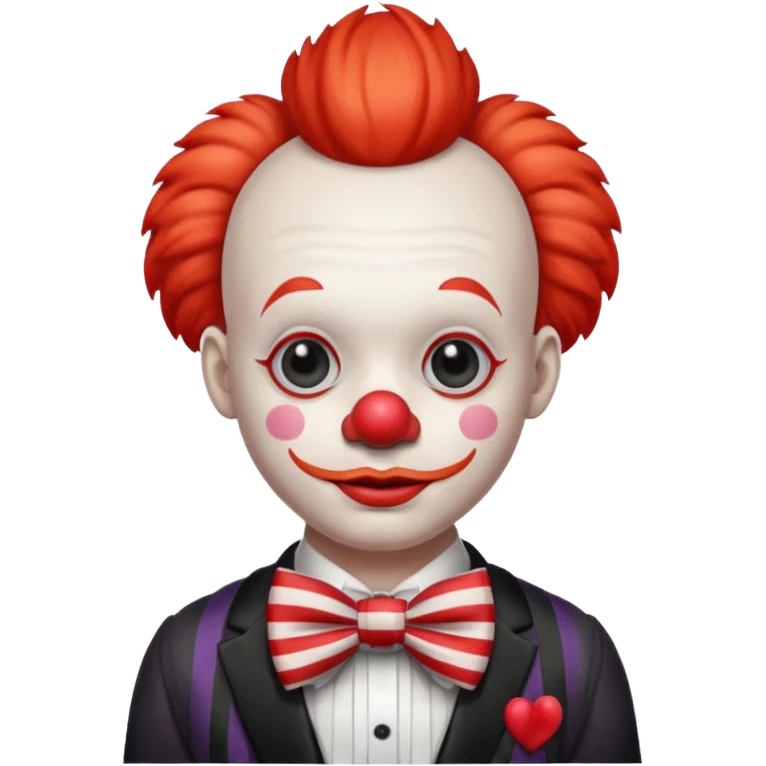 Clown with striped bow tie emoji