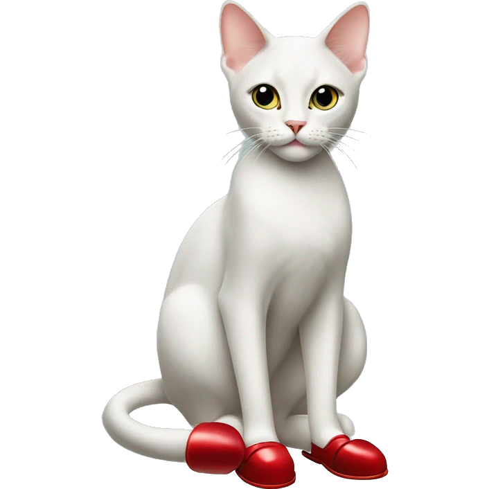 Cat wearing louboutins￼ emoji
