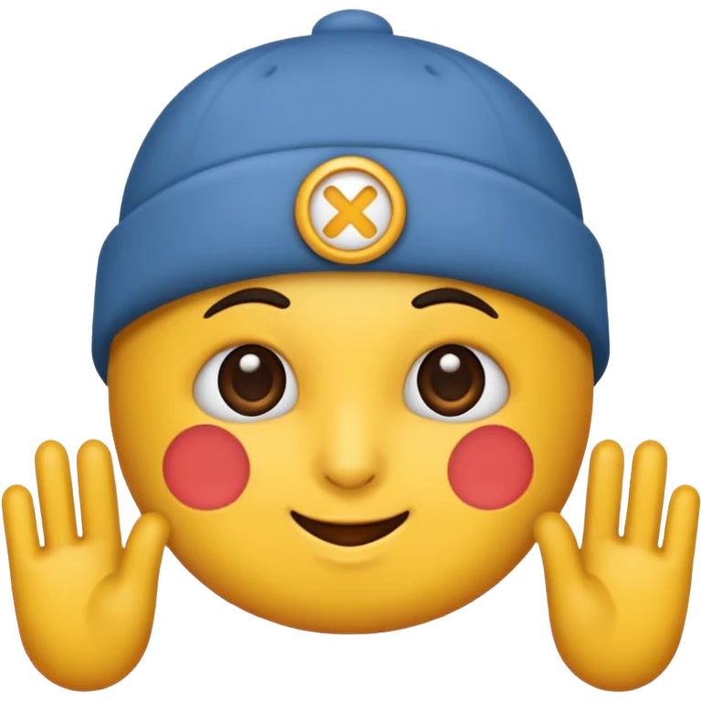 gib mir bitte nochmal den allerersten, aber mach die kappe so wie beim zweiten  emoji