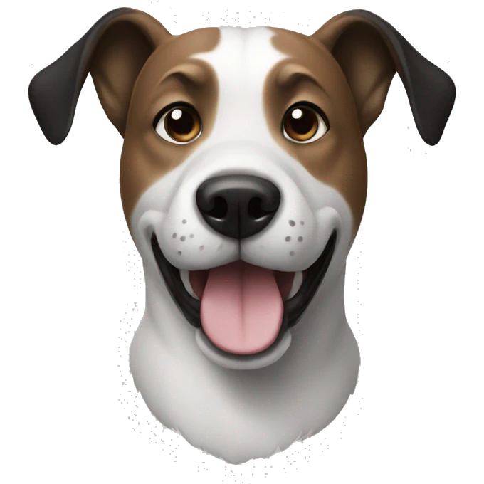 Dog black and white emoji