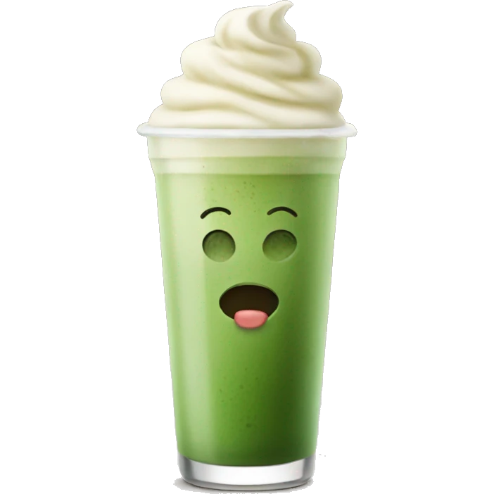 Iced matcha latte  emoji