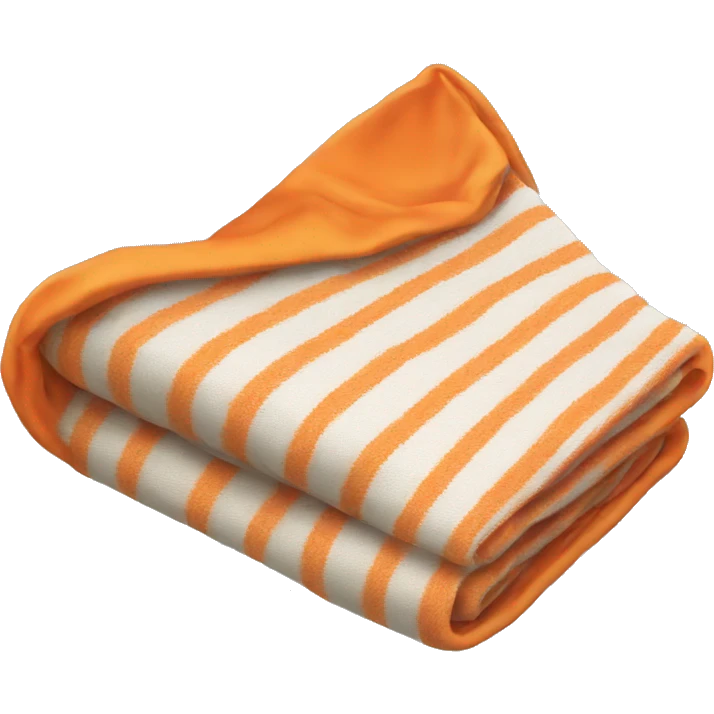 A folded orange blanket  emoji