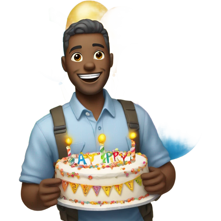 man happy birthday emoji