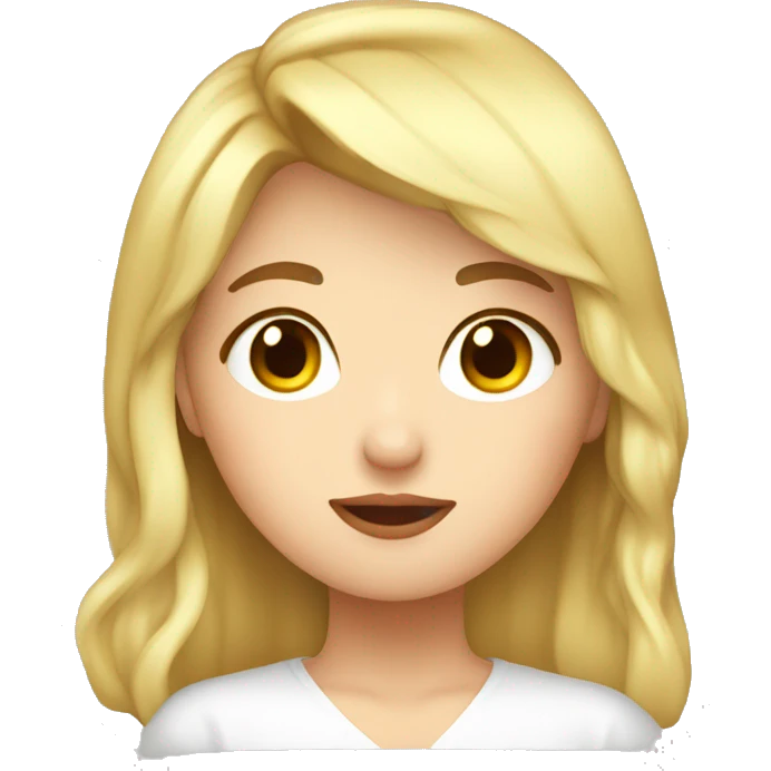 Coreana hermosa rubia emoji