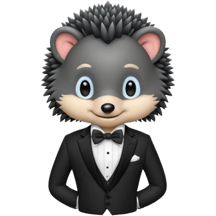 black hedgehog groom emoji