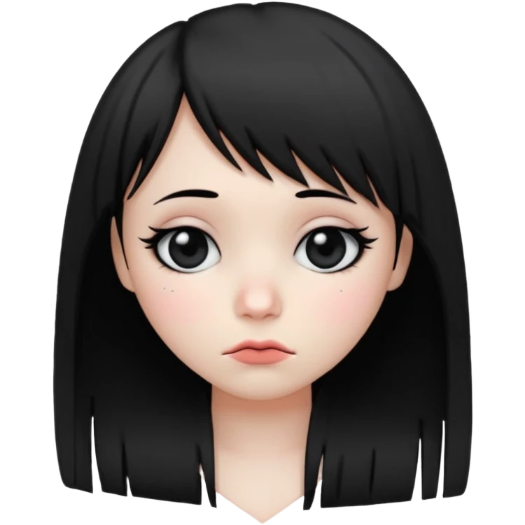 heart with an emo face and side-swept bangs emoji