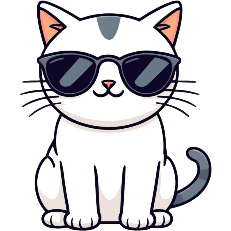 Cat with sunglasses emoji