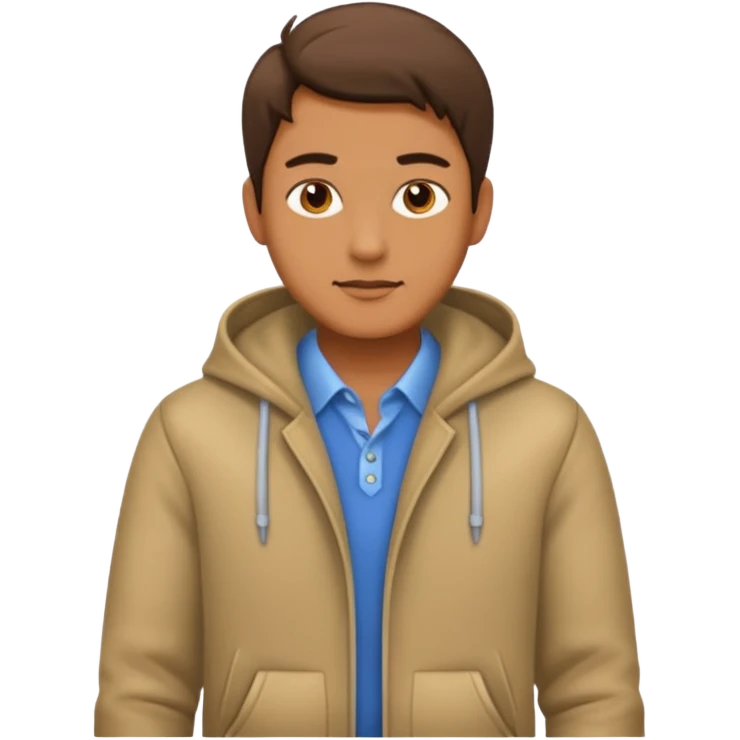 man, shot from the center of the chest, but wearing clothes emoji