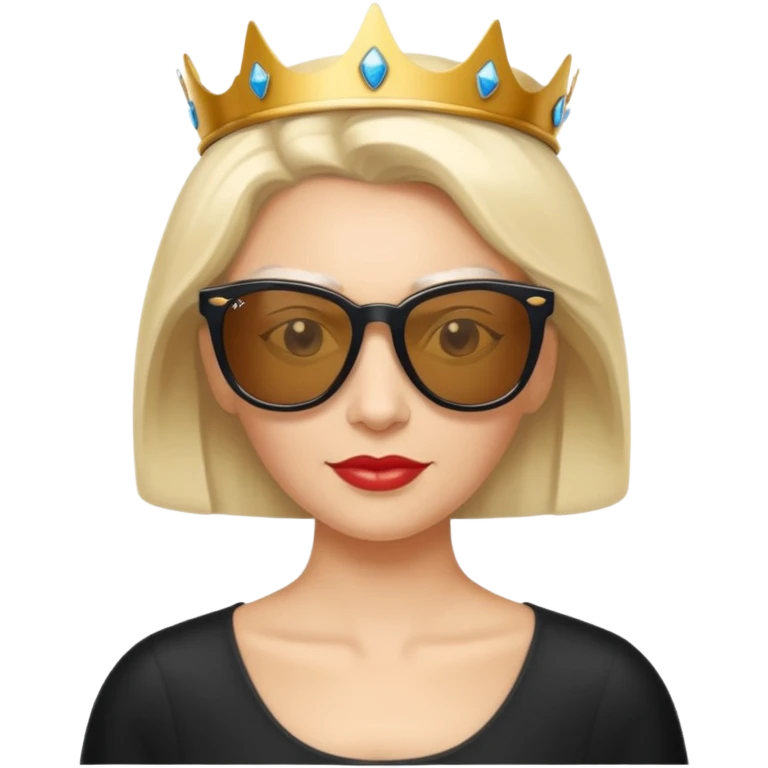 A queen who is a graphic designer and wears Ray-Ban Sunglasses  emoji
