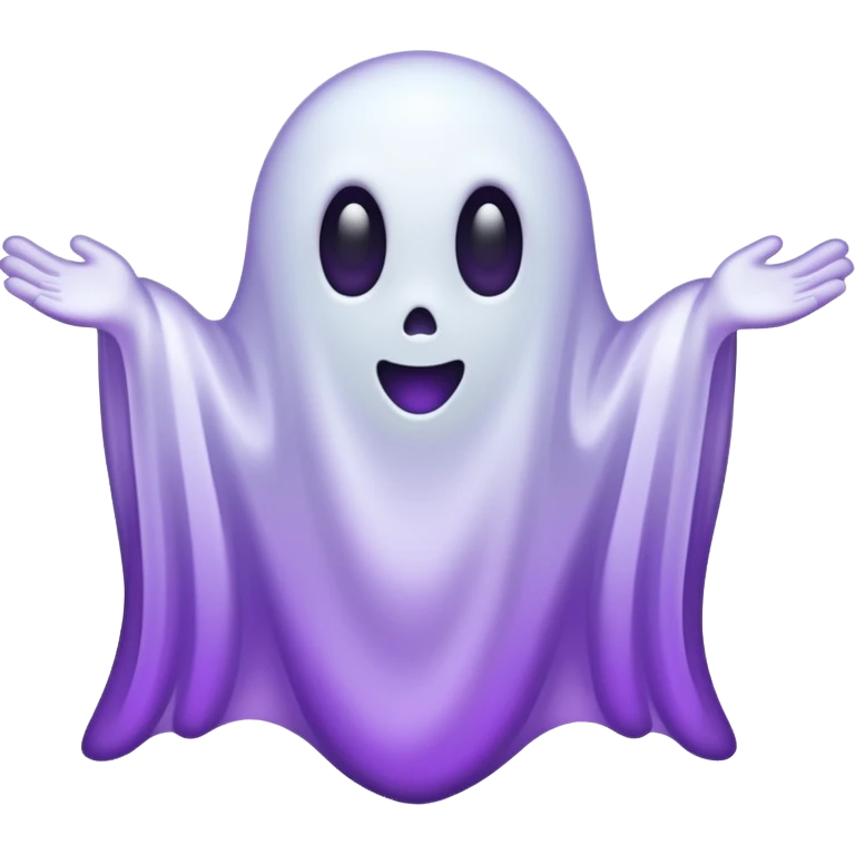 fantasma roxo e branco emoji