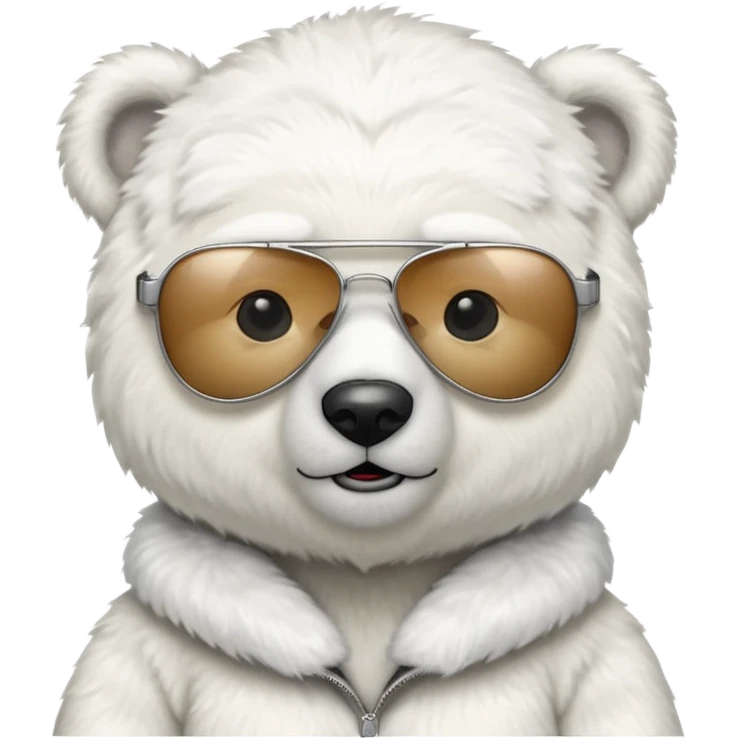 baby Polar bear with aviators emoji
