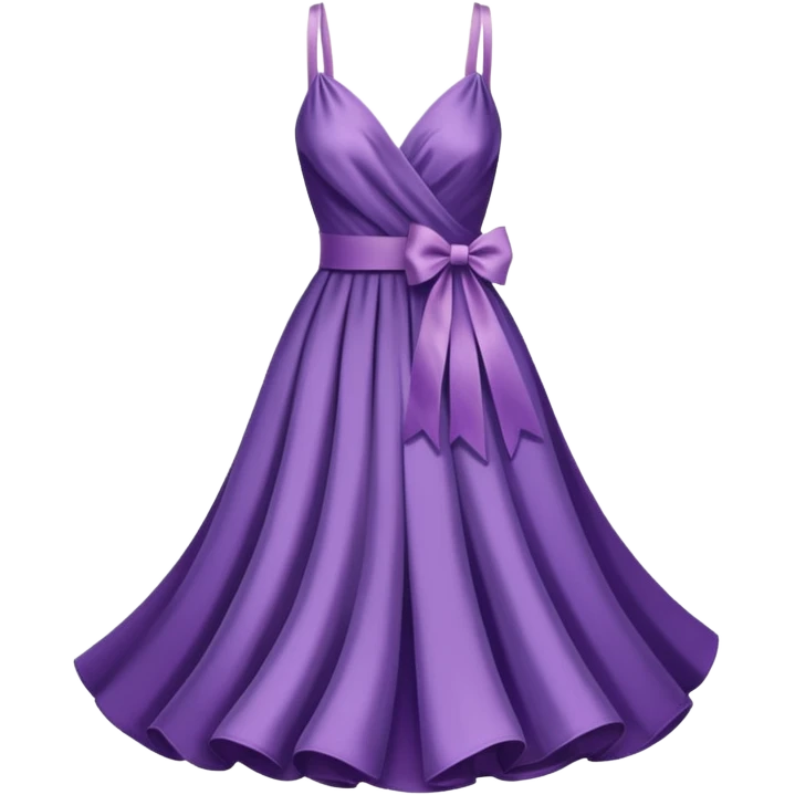 purple ribbon dress emoji