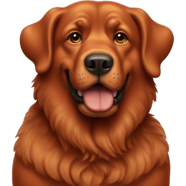 big red dog emoji