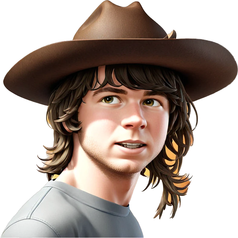 realistic cowboy hat portrait emoji