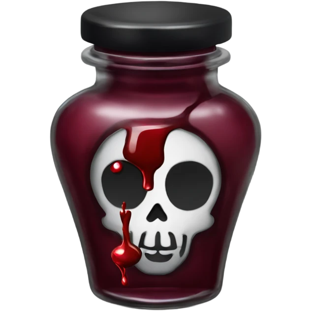 a stylish potion bottle with blood and a gothic lid, perfect for a vampire girl theme." emoji