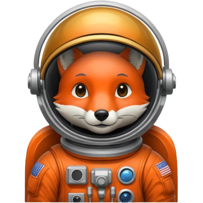 black fox astronaut emoji
