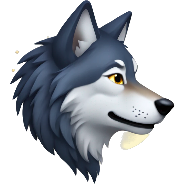 alpha wolf howl magical universe stars  emoji