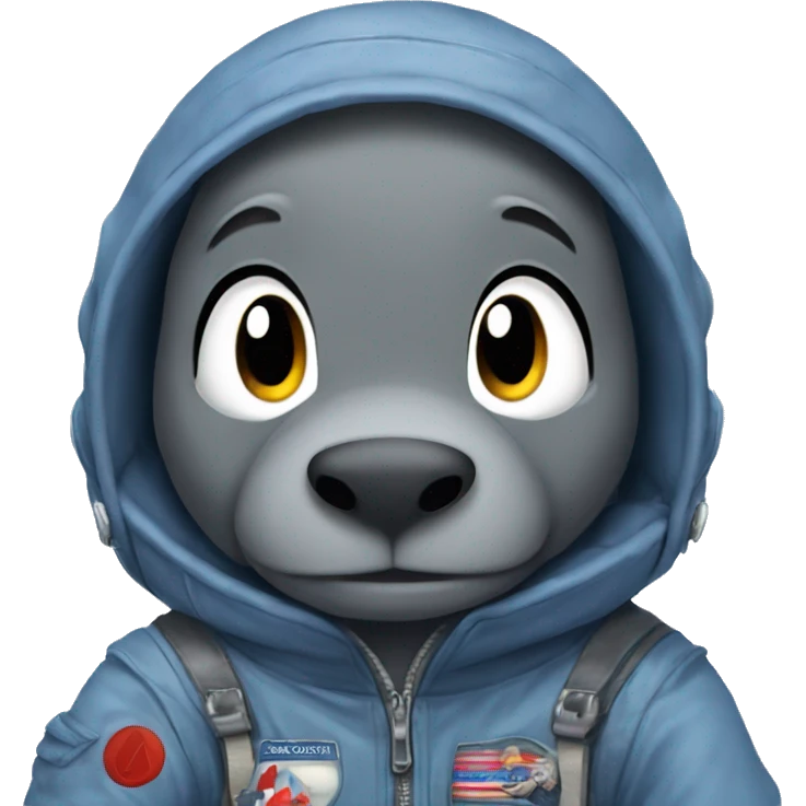Eeyore wearing a flight suit emoji