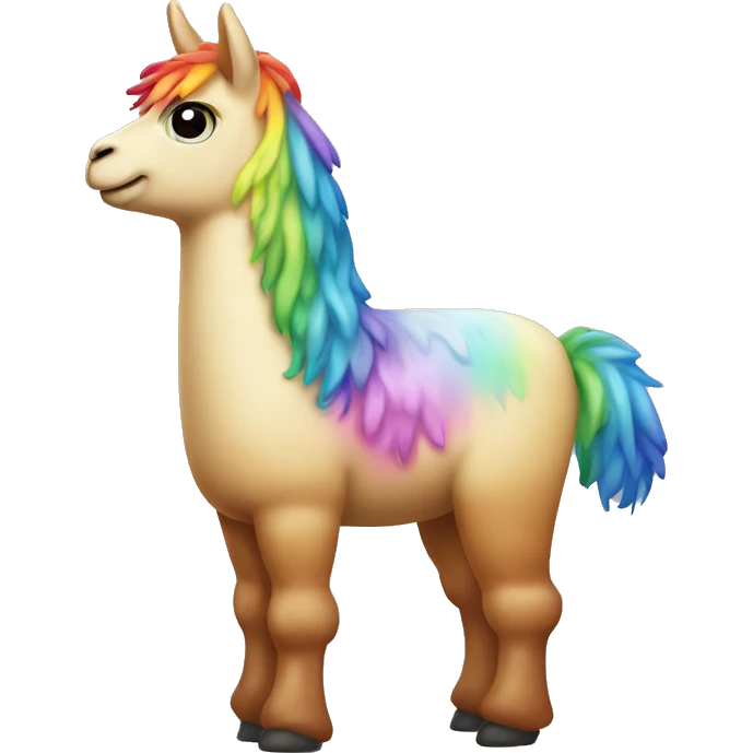 rainbow llama unicorn emoji