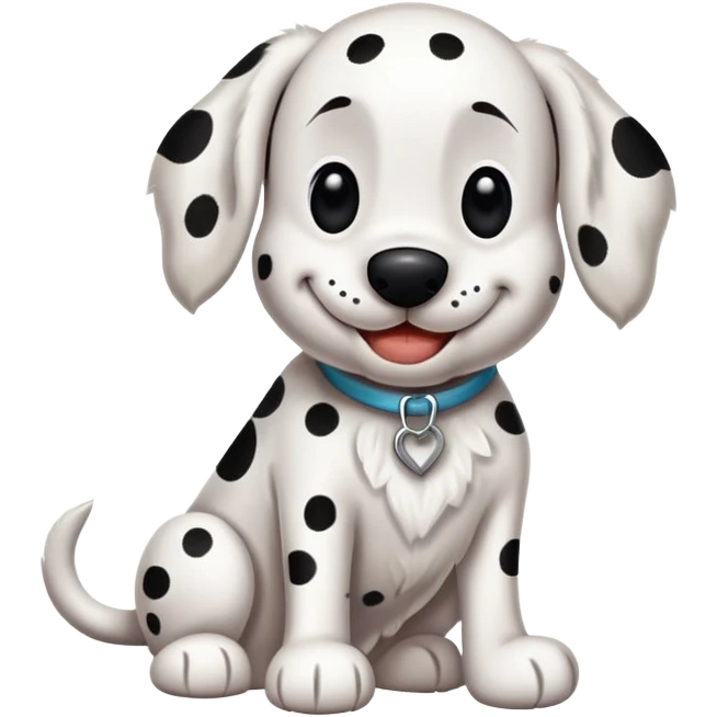 A happy Dalmatian  emoji
