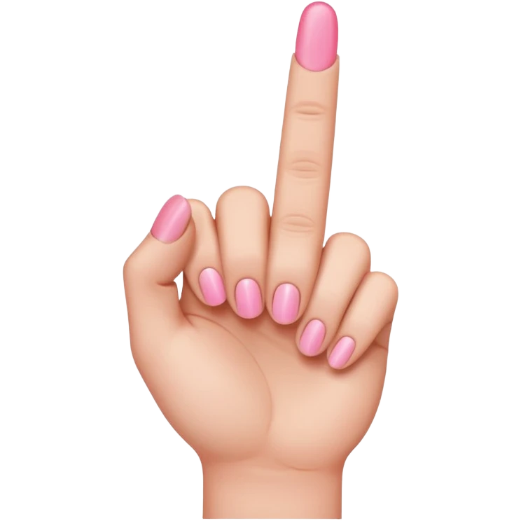 pink middle finger emoji