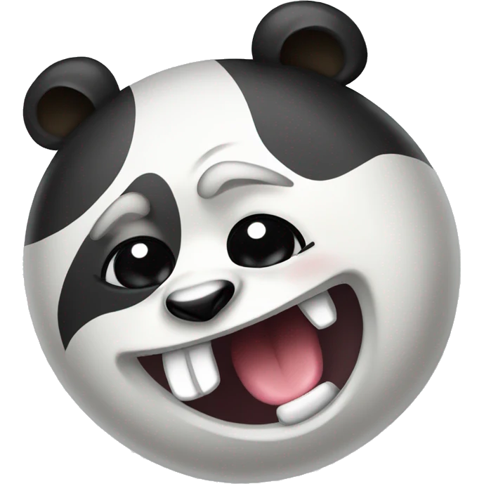 panda con dientes emoji