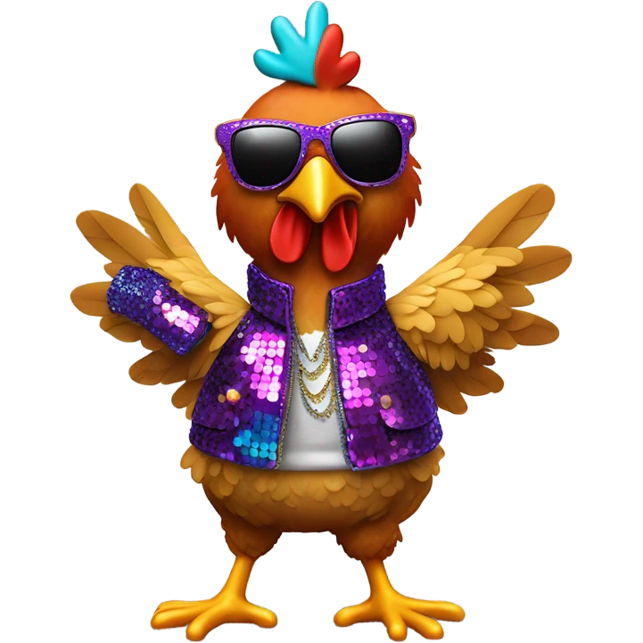 Disco chicken emoji