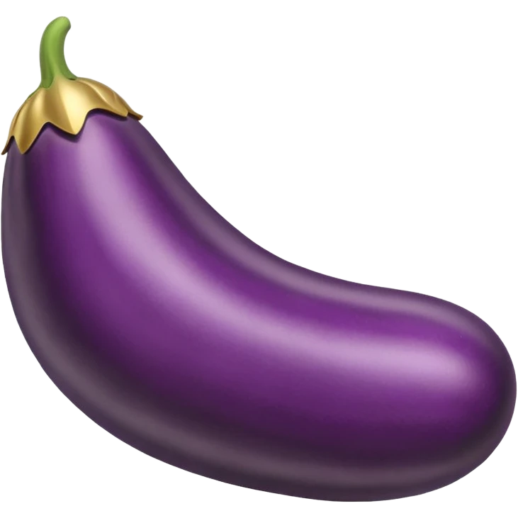 Eggplant from the side wearing a halo emoji