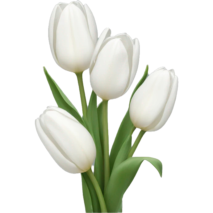 White tulips emoji
