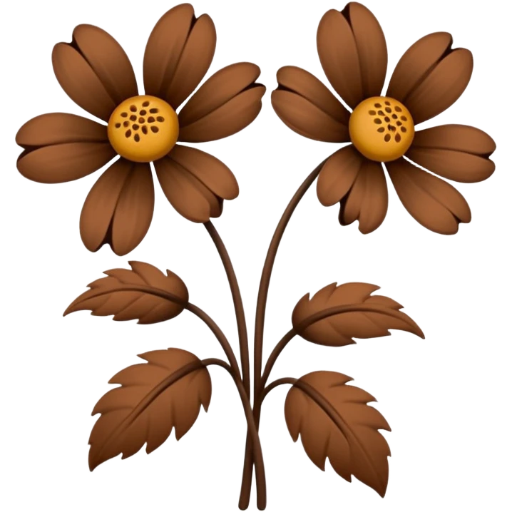 Brown flowers emoji