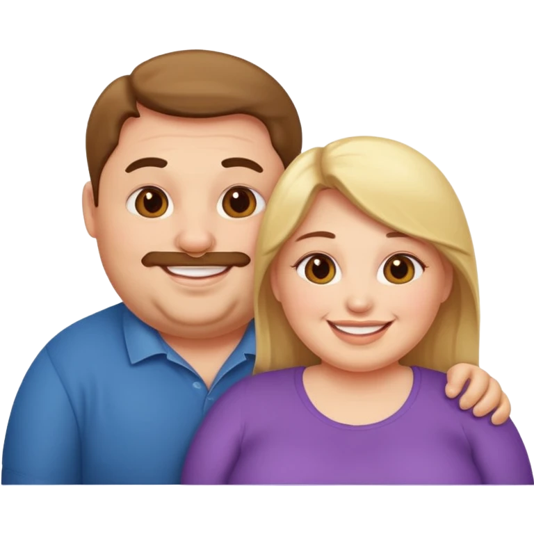 Fat couple emoji