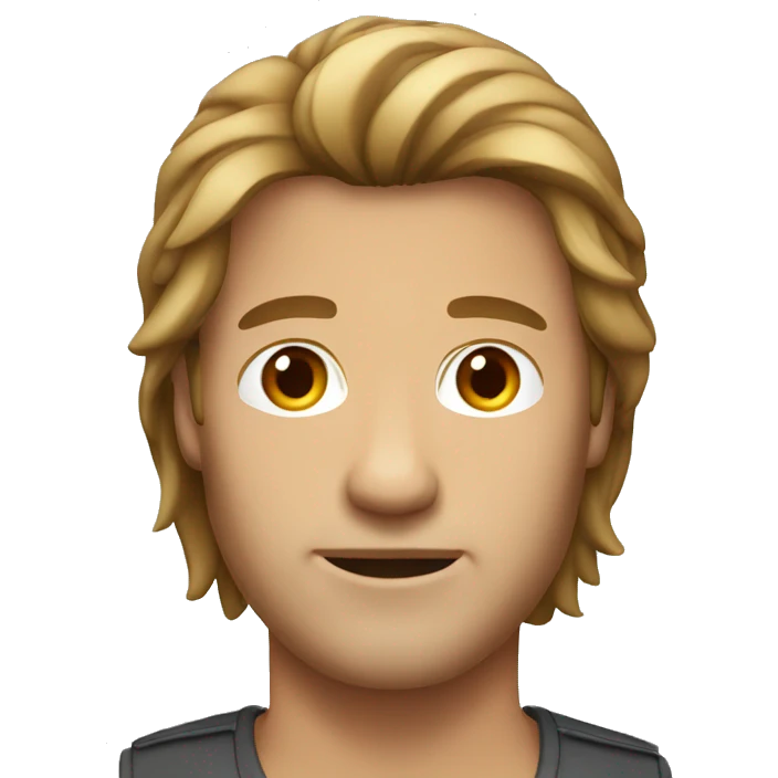 Man light brown mullet  emoji