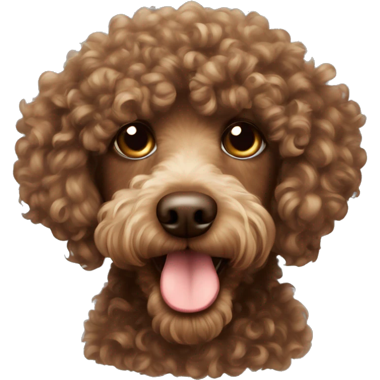 brown curly haired poodle emoji
